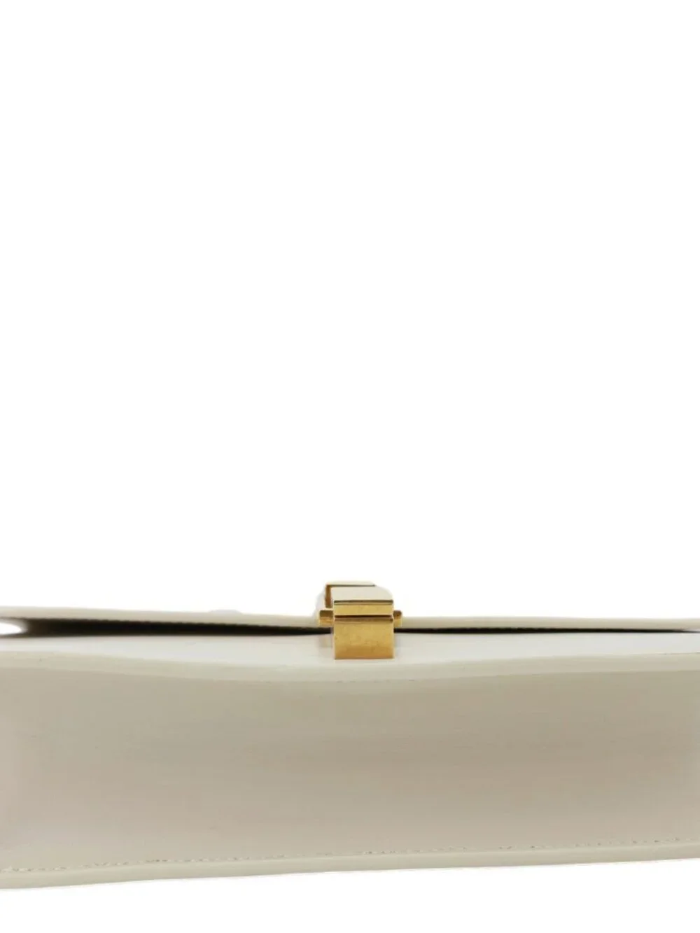 Yves Saint Laurent  Le Carre Calfskin Leather Satchel Bag White